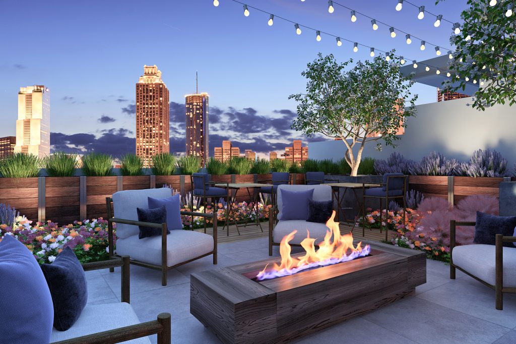 Flats at the Indie, Rooftop